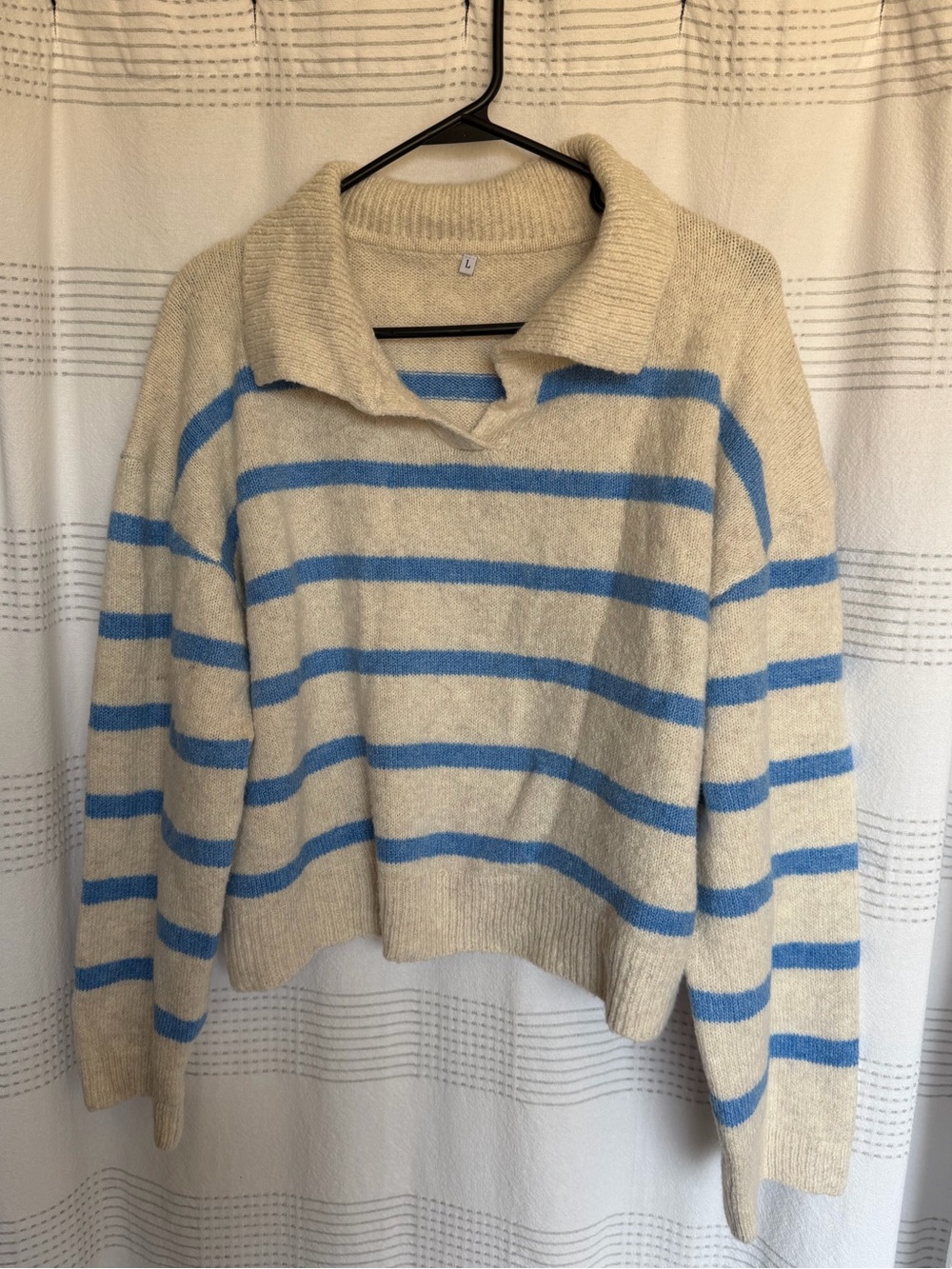 Cozy Striped Collared Sweater